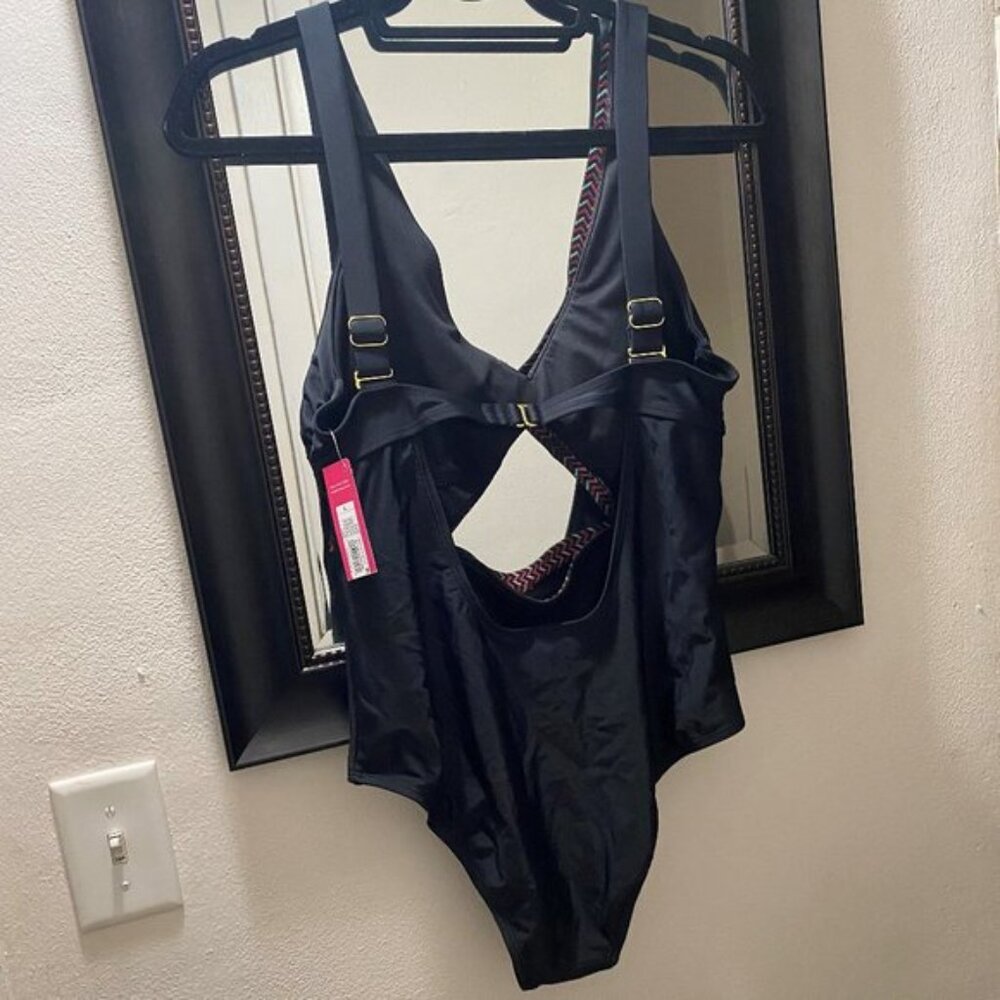 Black Cut-Out 1-Piece Detailed Bathing Suit - NWT - Picture 3 of 4